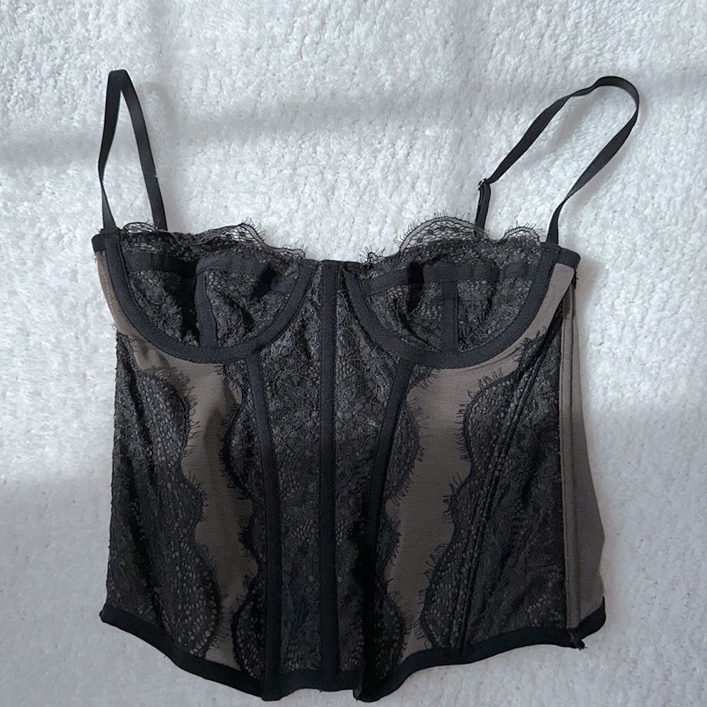 xs black urban outfitters corset